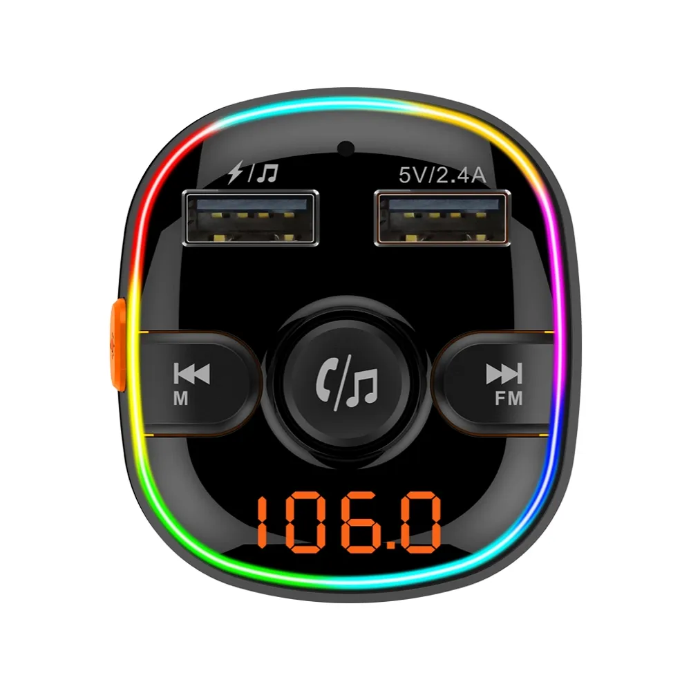 MP3 FM Sender mit Bluetooth 5.0 + Speicherkartenleser + 2xUSB QC3.0 BC52L