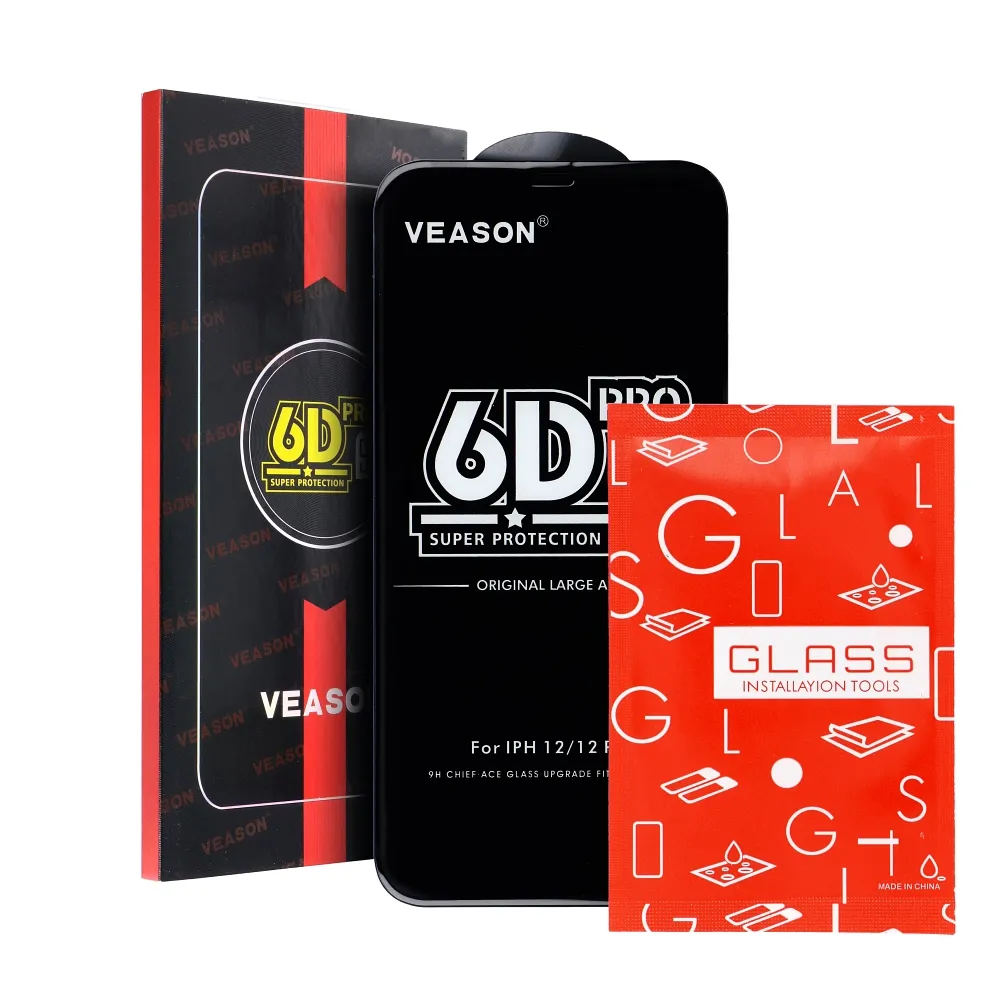6D Pro Veason Gehärtetes Glas - passend für Samsung Galaxy S21 FE schwarz