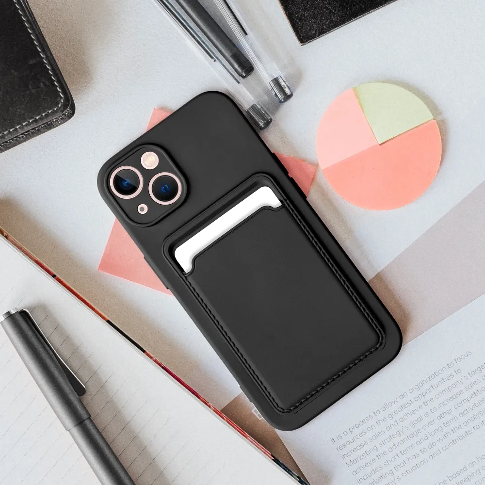 Case passend für iPhone 14 PRO MAX Card Case czarny