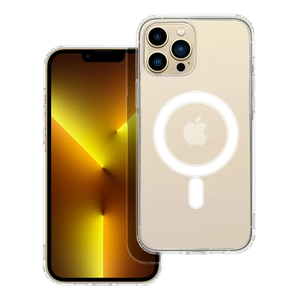 Case passend für iPhone 13 PRO MAX Clear Mag Cover (STR) kompatibel mit MagSafe transparent