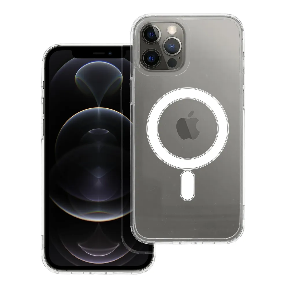 Case passend für iPhone 12 PRO MAX Clear Mag Cover (STR) kompatibel mit MagSafe transparent