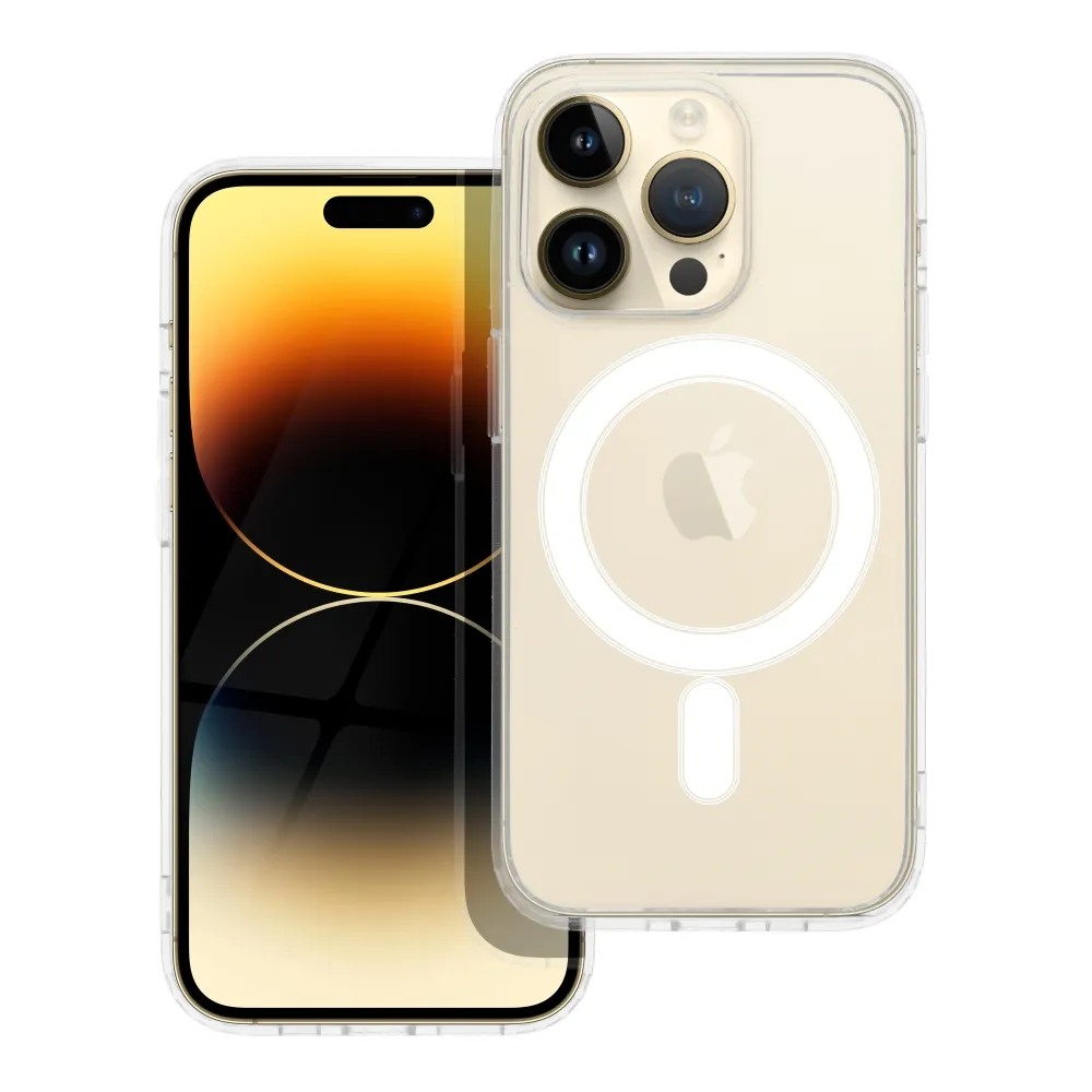 Case passend für iPhone 14 PRO Clear Mag Cover (STR) kompatibel mit MagSafe transparent