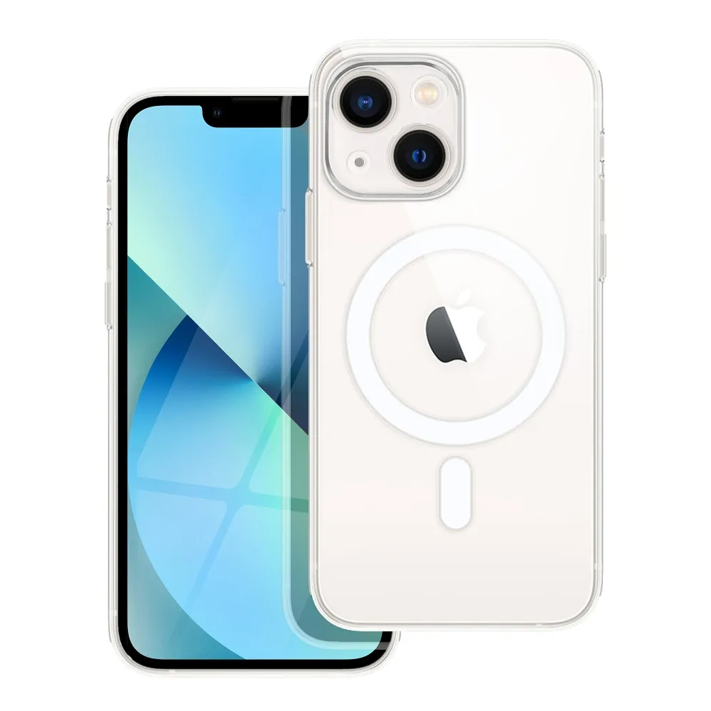 Case passend für iPhone 14 Clear Mag Cover (STR / CAMERA PROTECTION) kompatibel mit MagSafe transparent