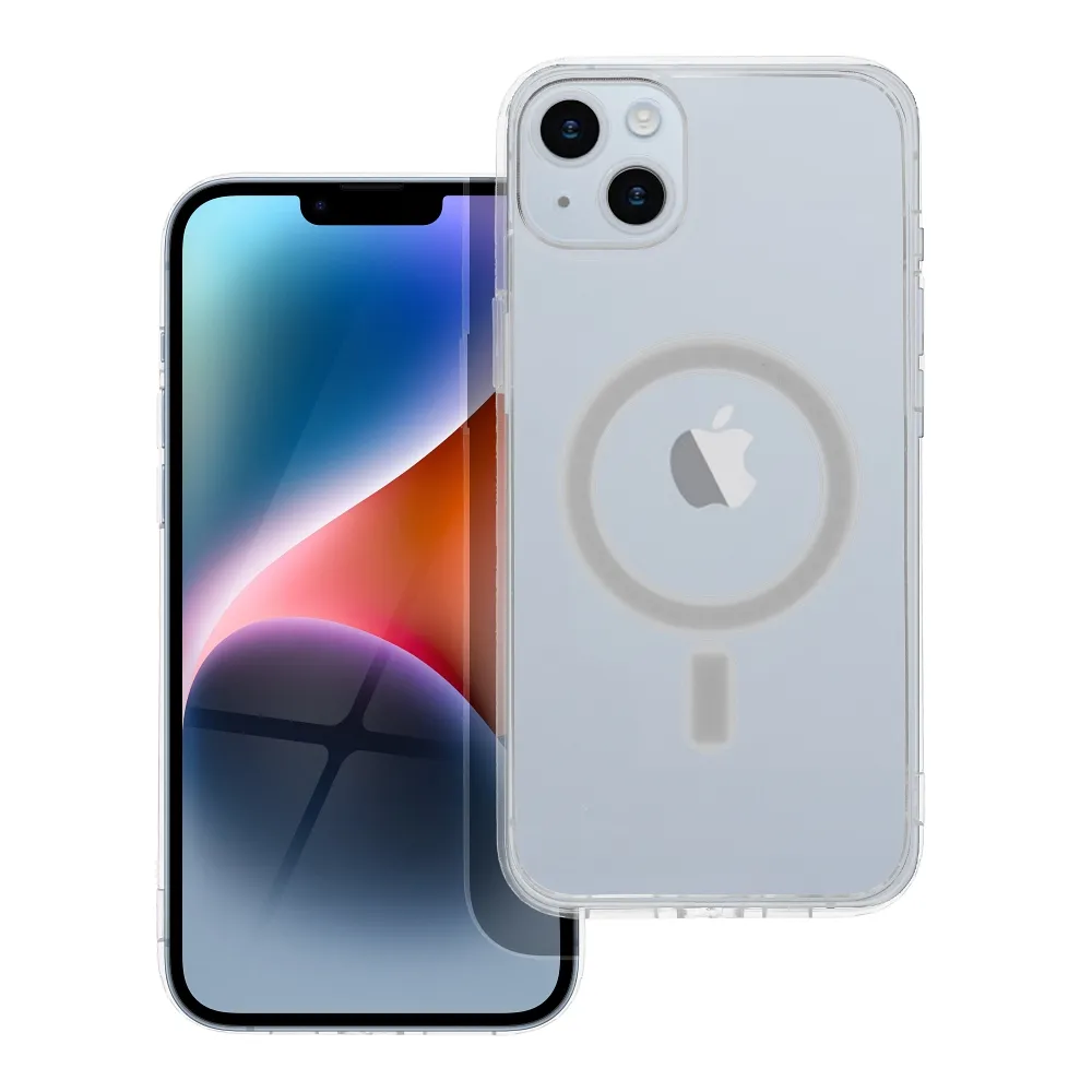 Case passend für iPhone 14 PLUS Clear Mag Cover (STR / CAMERA PROTECTION) kompatibel mit MagSafe transparent