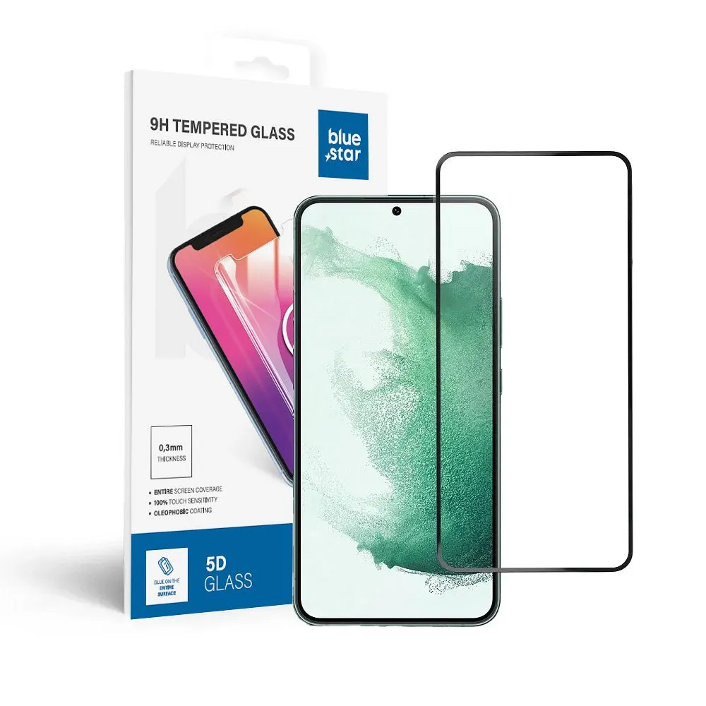Panzerglas Blue Star 3D - SAM Galaxy S23 Plus (full glue/case friendly) - schwarz