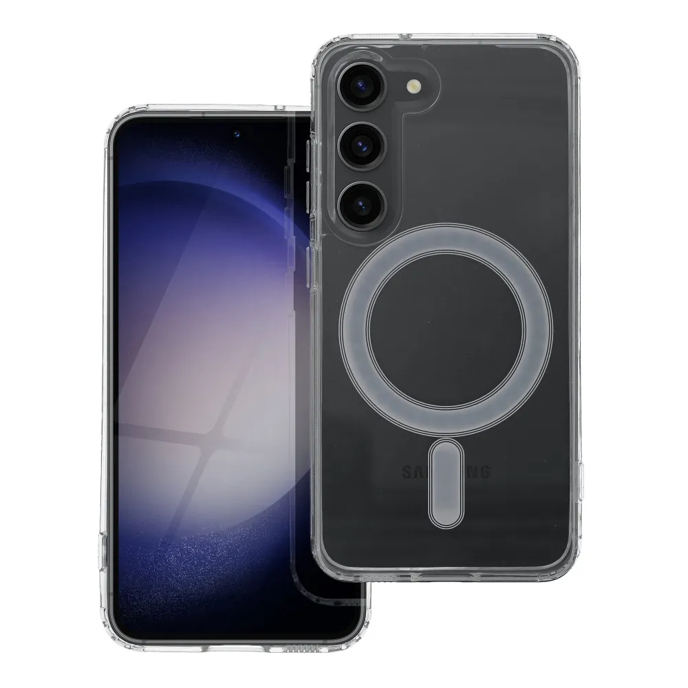 Case passend für do Samsung S23 Clear Mag Cover (STR) kompatibel mit MagSafe transparent