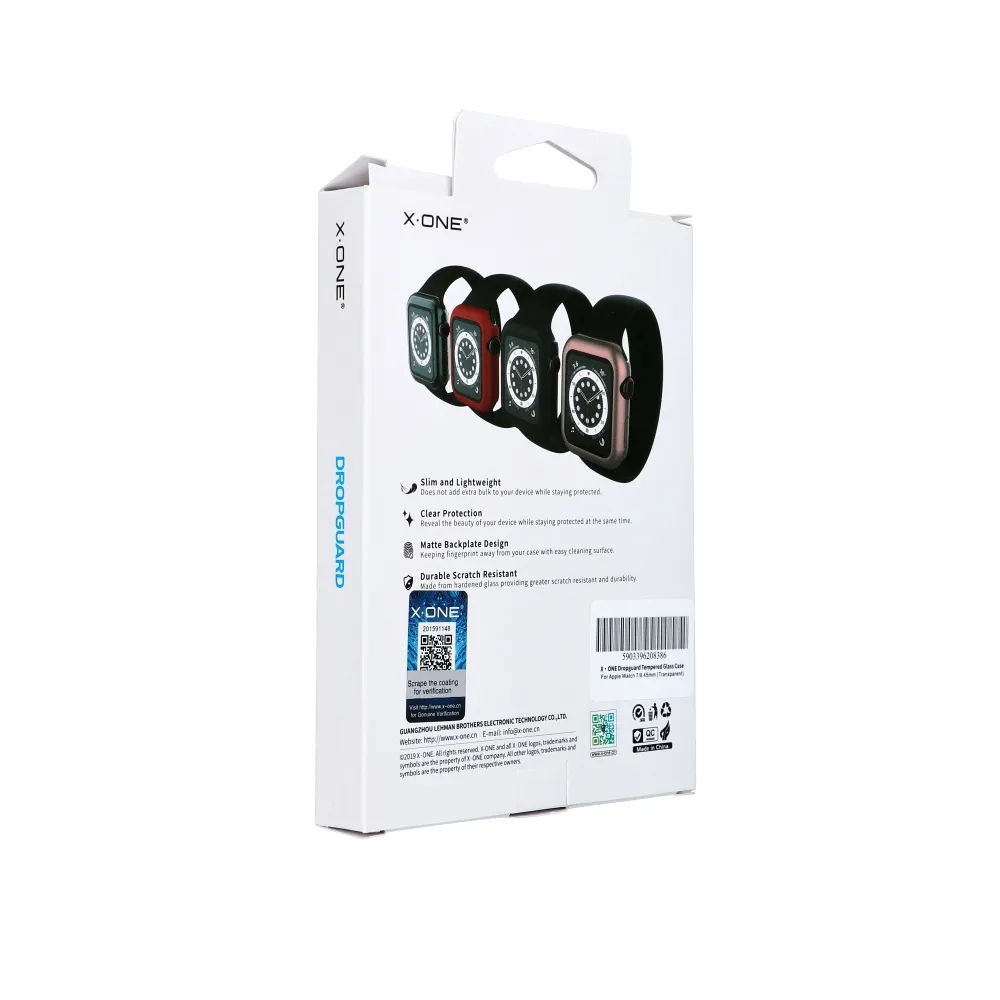 X-ONE Dropguard Handyhülle - passend für Apple Watch Serie 7/8/9 45mm transparent
