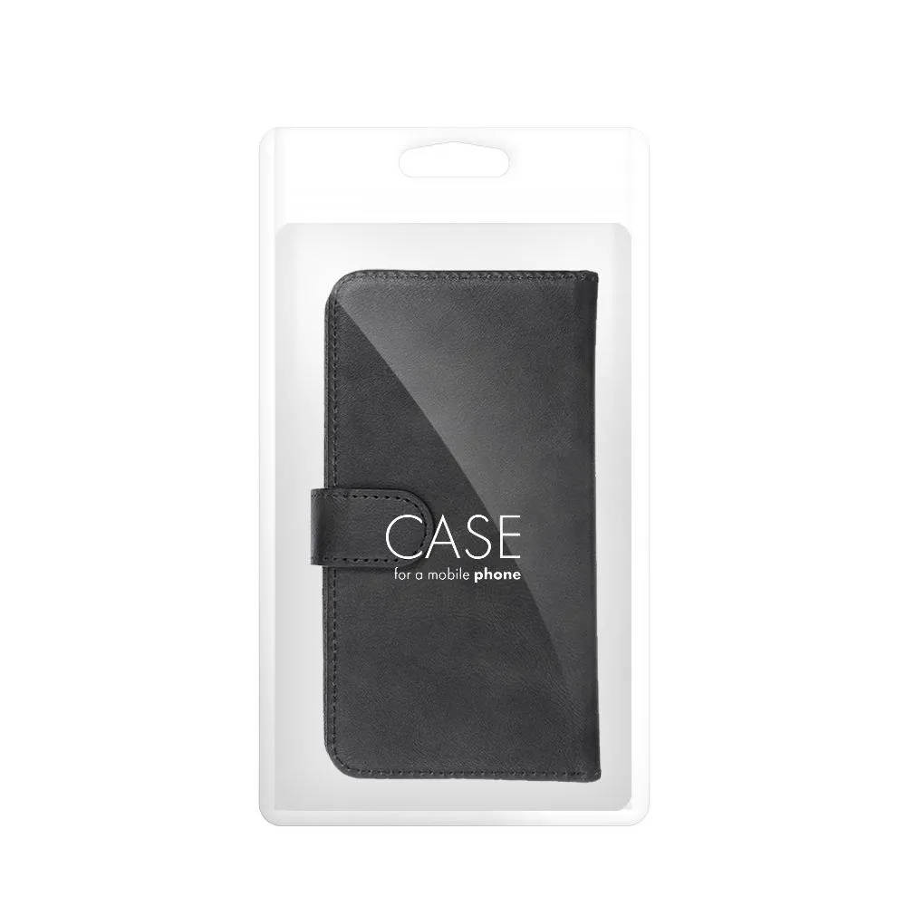 Flip case passend für iPhone 6 PLUS / 7 PLUS / 8 PLUS / XS MAX / 11 PRO MAX / Samsung S20 FE / S21 FE / S10 PLUS / A10 / A32 / A54 / Xiaomi 12 LITE / Huawei P30 PRO Common Book size L black
