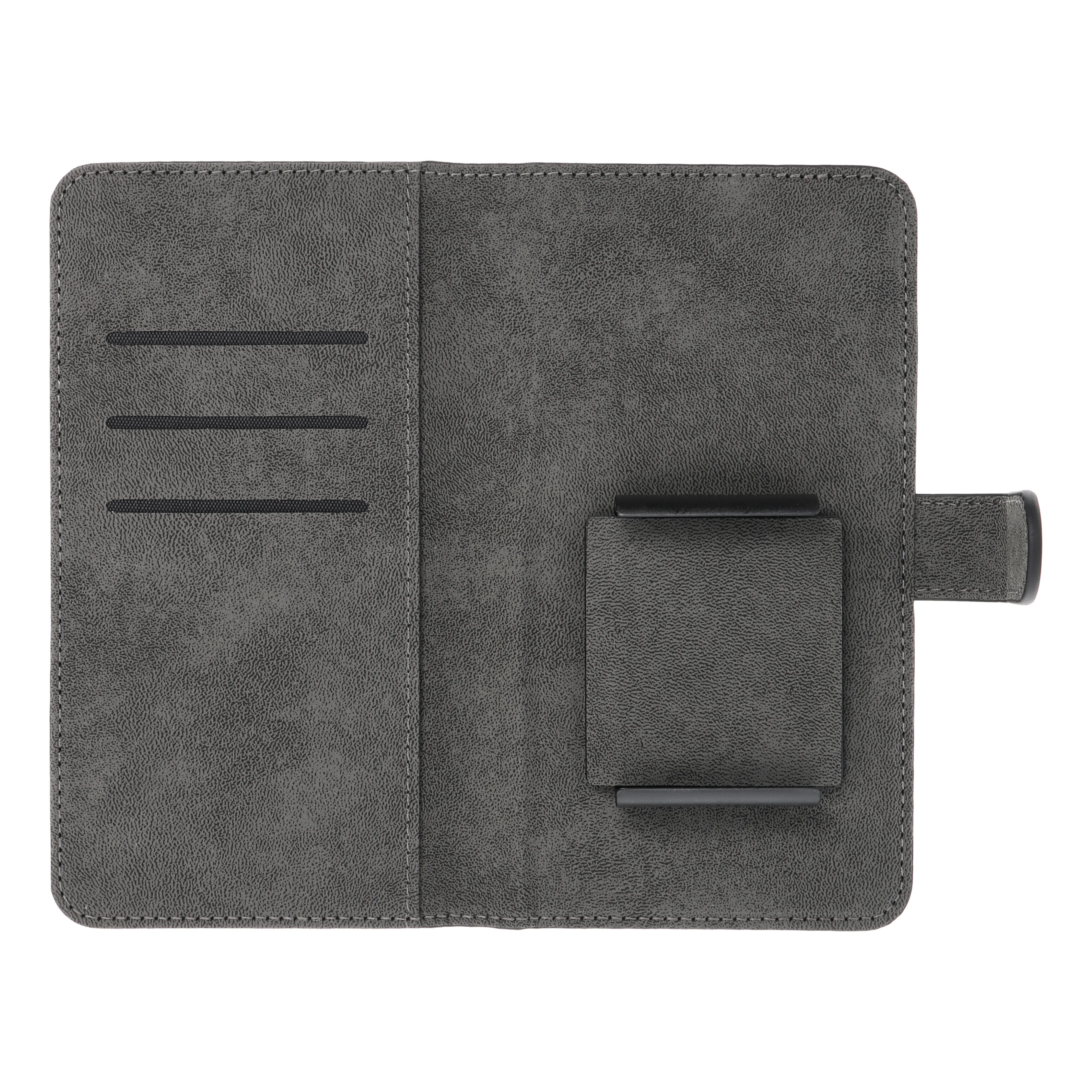 Flip case passend für iPhone 6 PLUS / 7 PLUS / 8 PLUS / XS MAX / 11 PRO MAX / Samsung S20 FE / S21 FE / S10 PLUS / A10 / A32 / A54 / Xiaomi 12 LITE / Huawei P30 PRO Common Book size L black