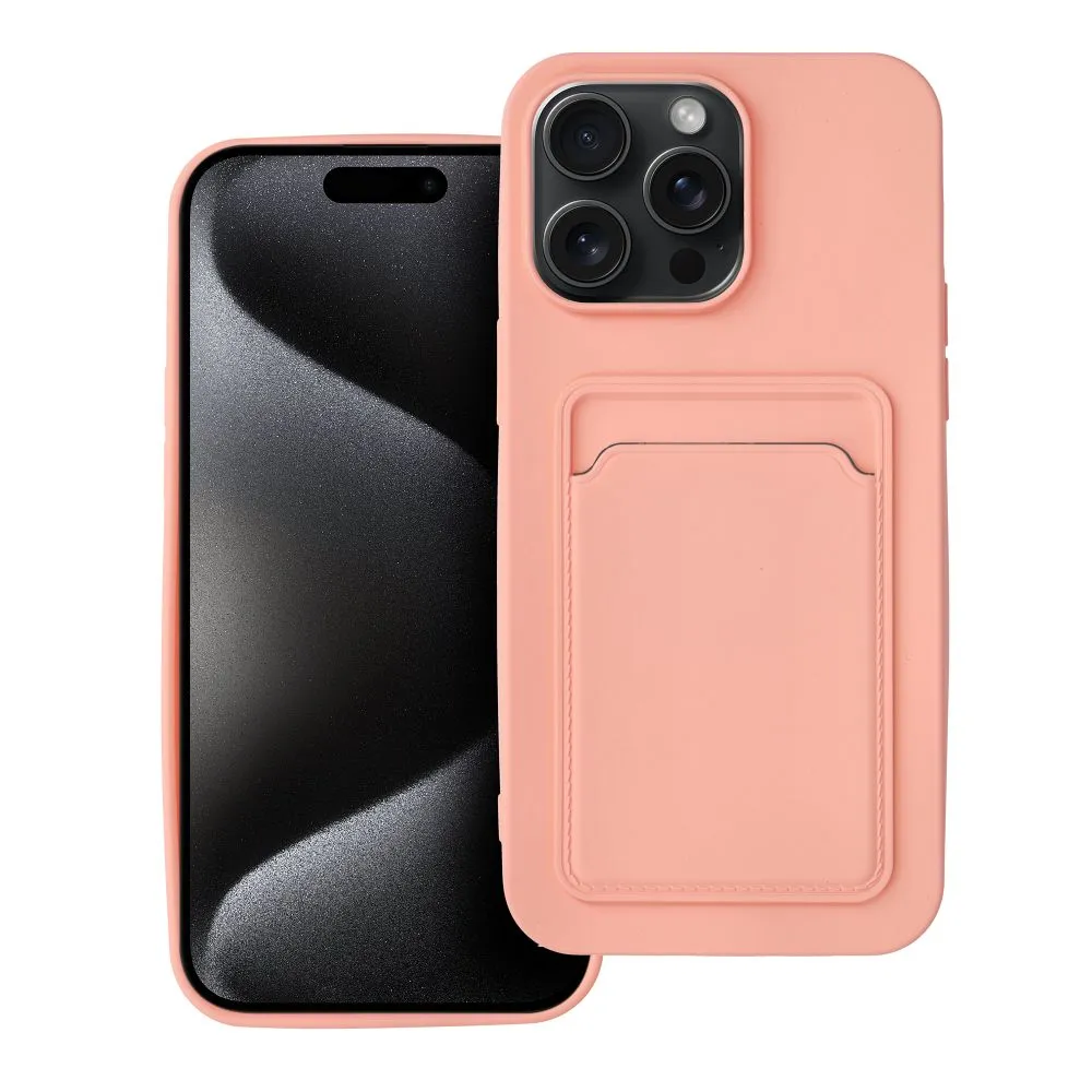 Case passend für iPhone 15 PRO MAX Card Case pink