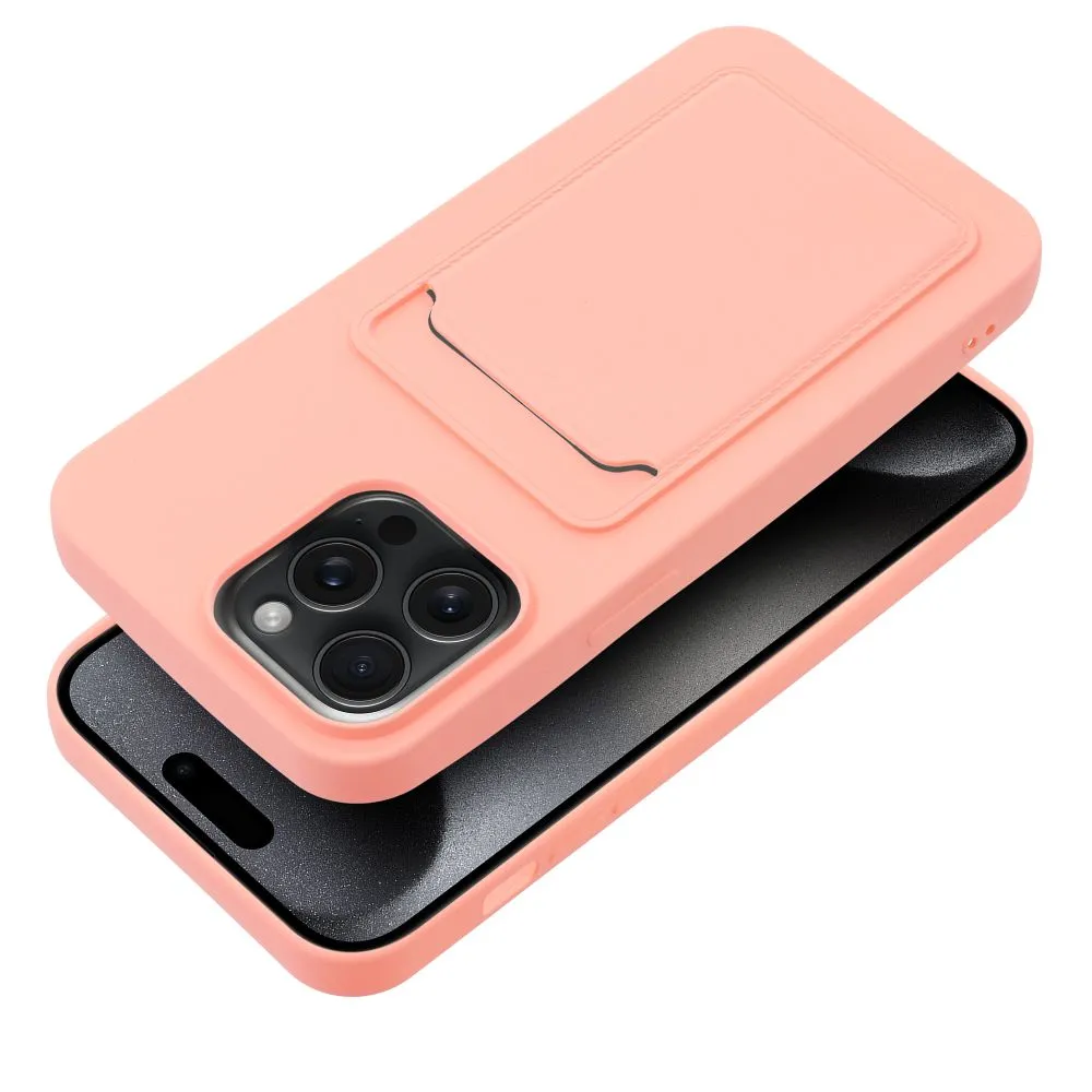 Case passend für iPhone 15 PRO MAX Card Case pink