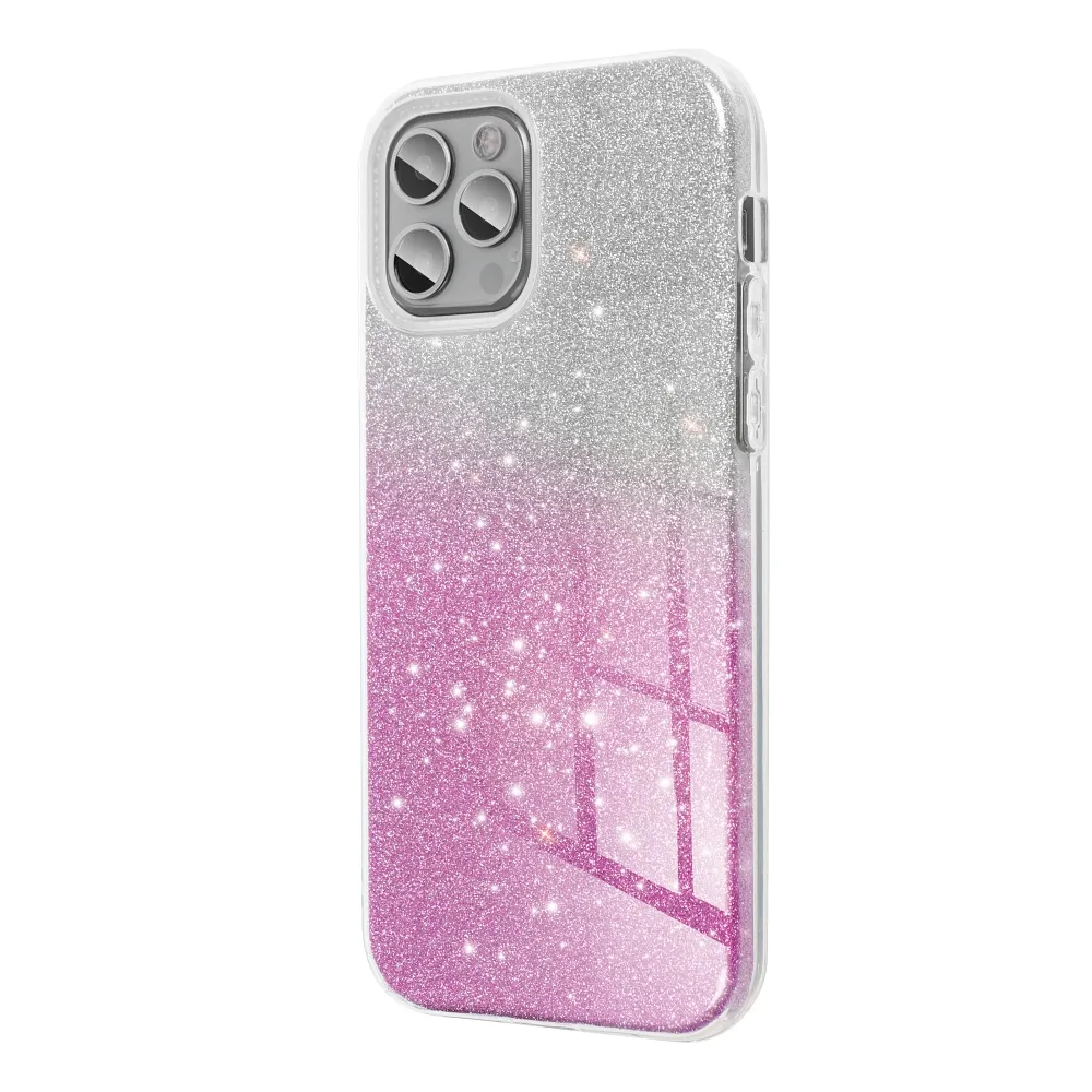 Case passend für iPhone 15 PRO MAX Shining transparent pink