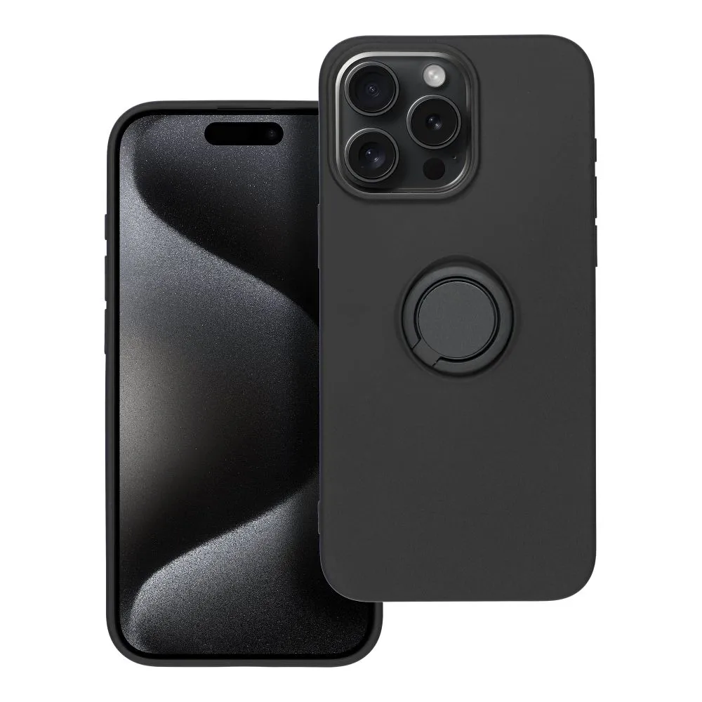 Case passend für iPhone 15 PRO MAX Silicone Ring black