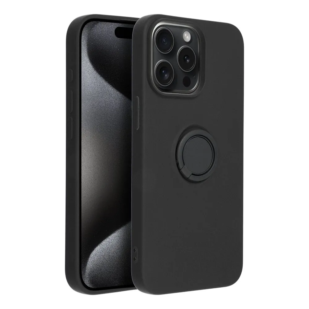 Case passend für iPhone 15 PRO MAX Silicone Ring black