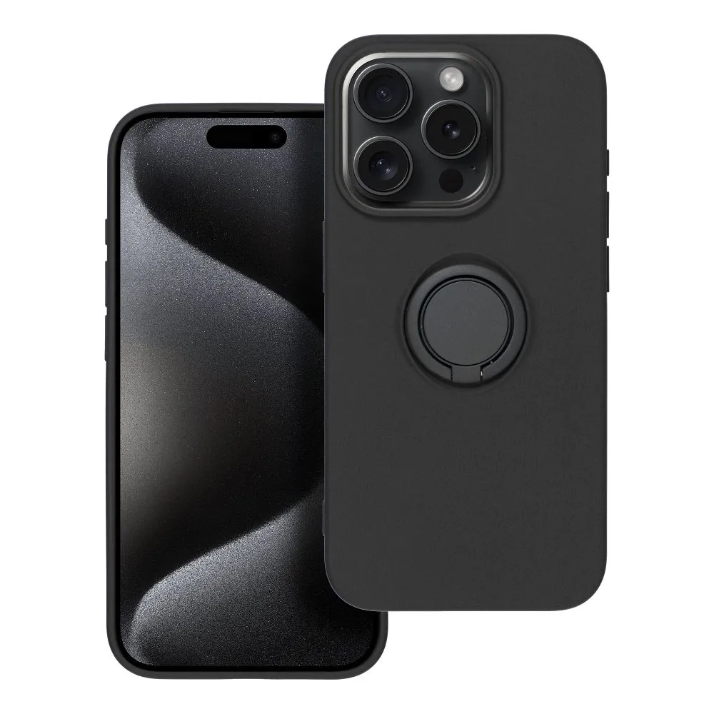 Case passend für iPhone 15 PRO Silicone Ring black