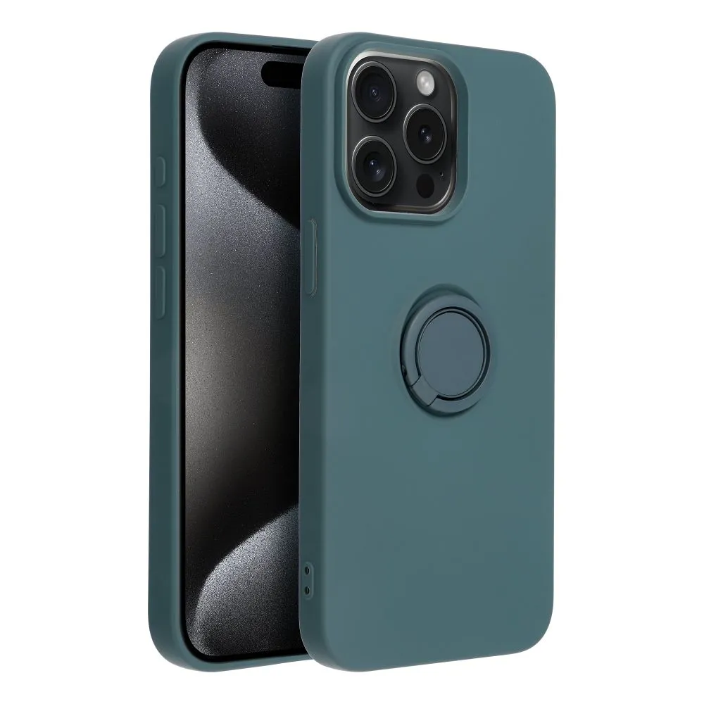 Case passend für iPhone 15 PRO MAX Silicone Ring green