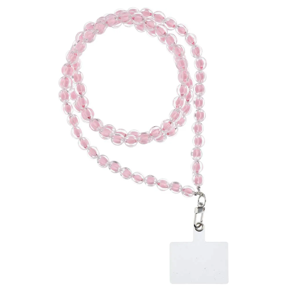 COLORFUL Anhänger passend für Telefon / Schnurlänge 120cm (60cm in Schleife) / um den Hals - rosa