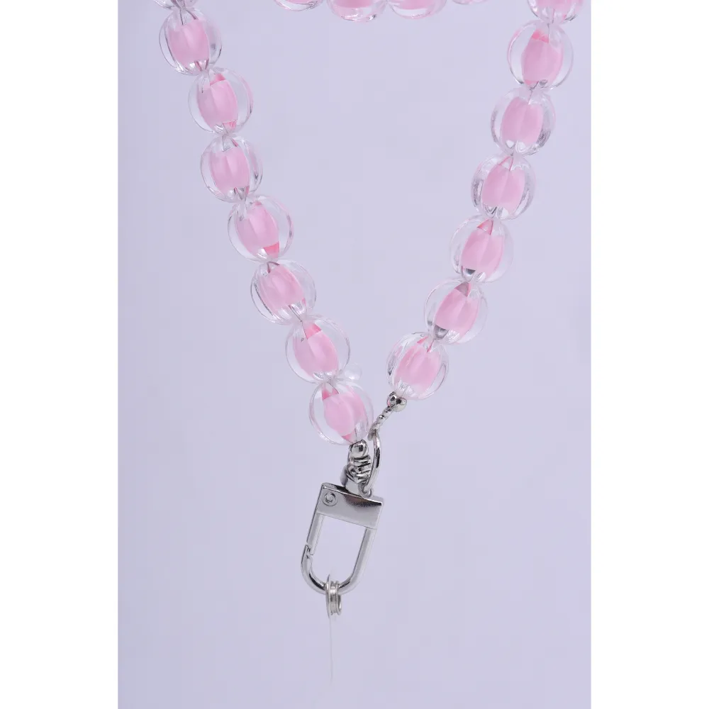 COLORFUL Anhänger passend für Telefon / Schnurlänge 120cm (60cm in Schleife) / um den Hals - rosa