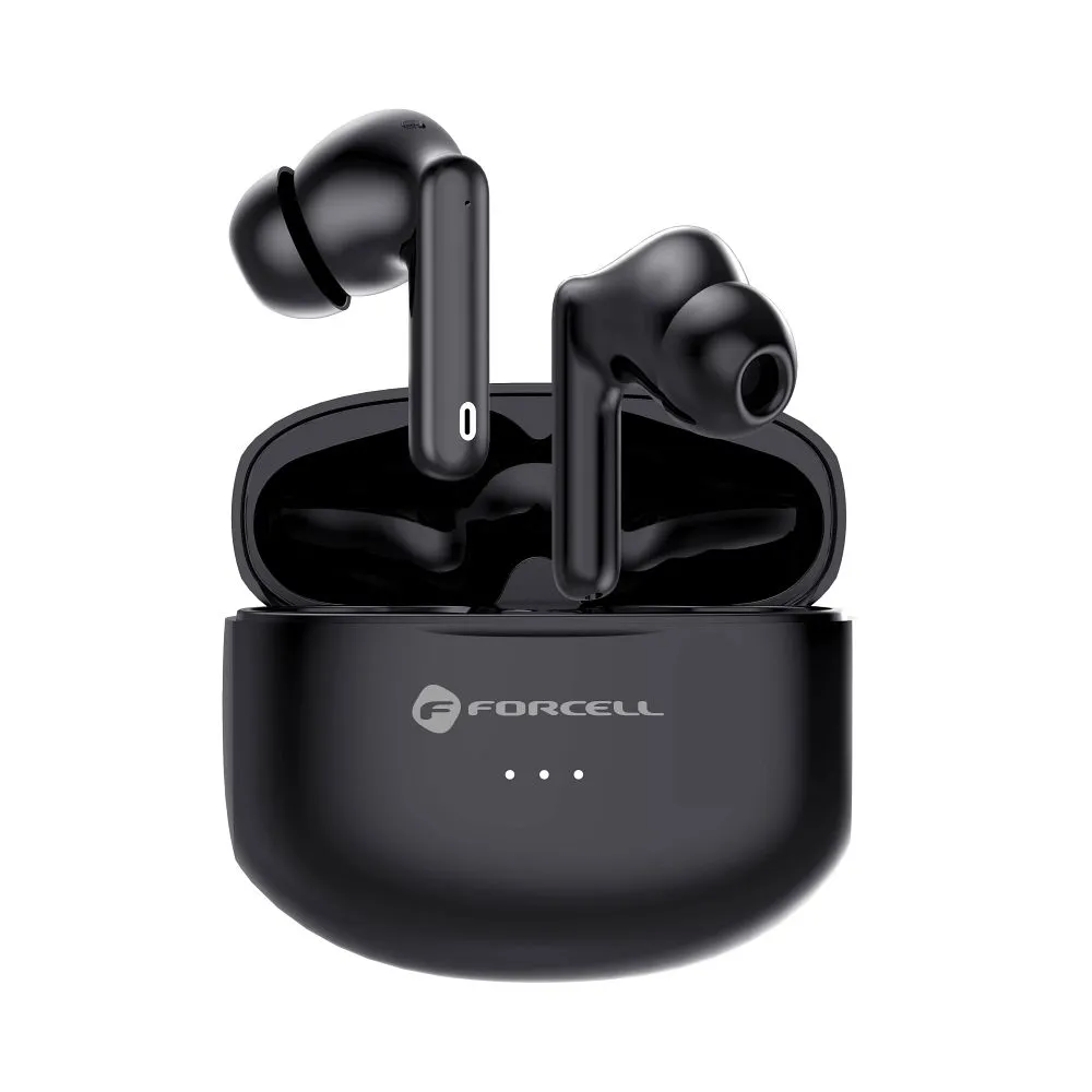 FORCELL F-AUDIO drahtloser / bluetoothfähiger Stereo-Kopfhörer TWS CLEAR Sound schwarz