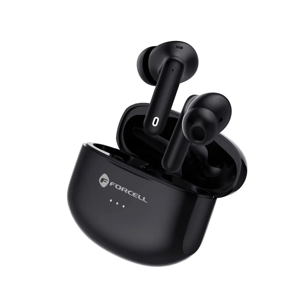FORCELL F-AUDIO drahtloser / bluetoothfähiger Stereo-Kopfhörer TWS CLEAR Sound schwarz