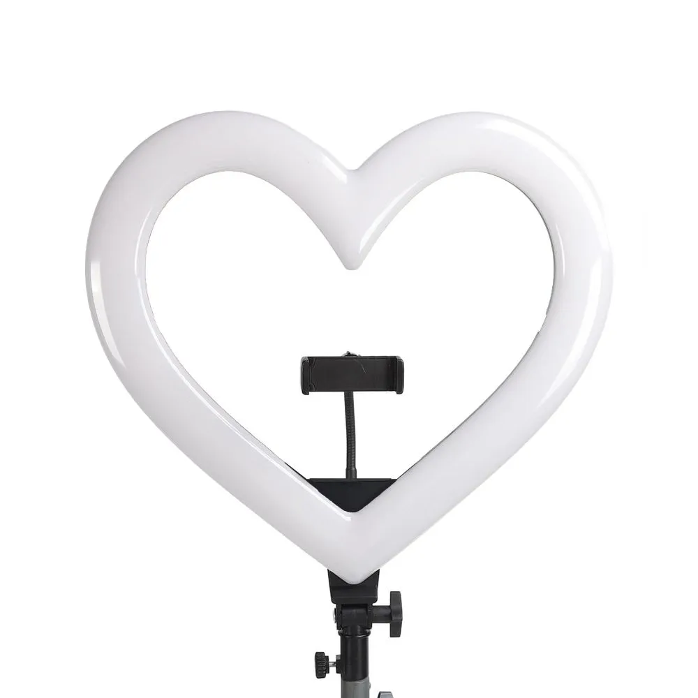 LED Ring / Heart Stream RGB Ringlicht 10 Zoll FULL COLOR mit Handyhalter + Stativ JM26-10
