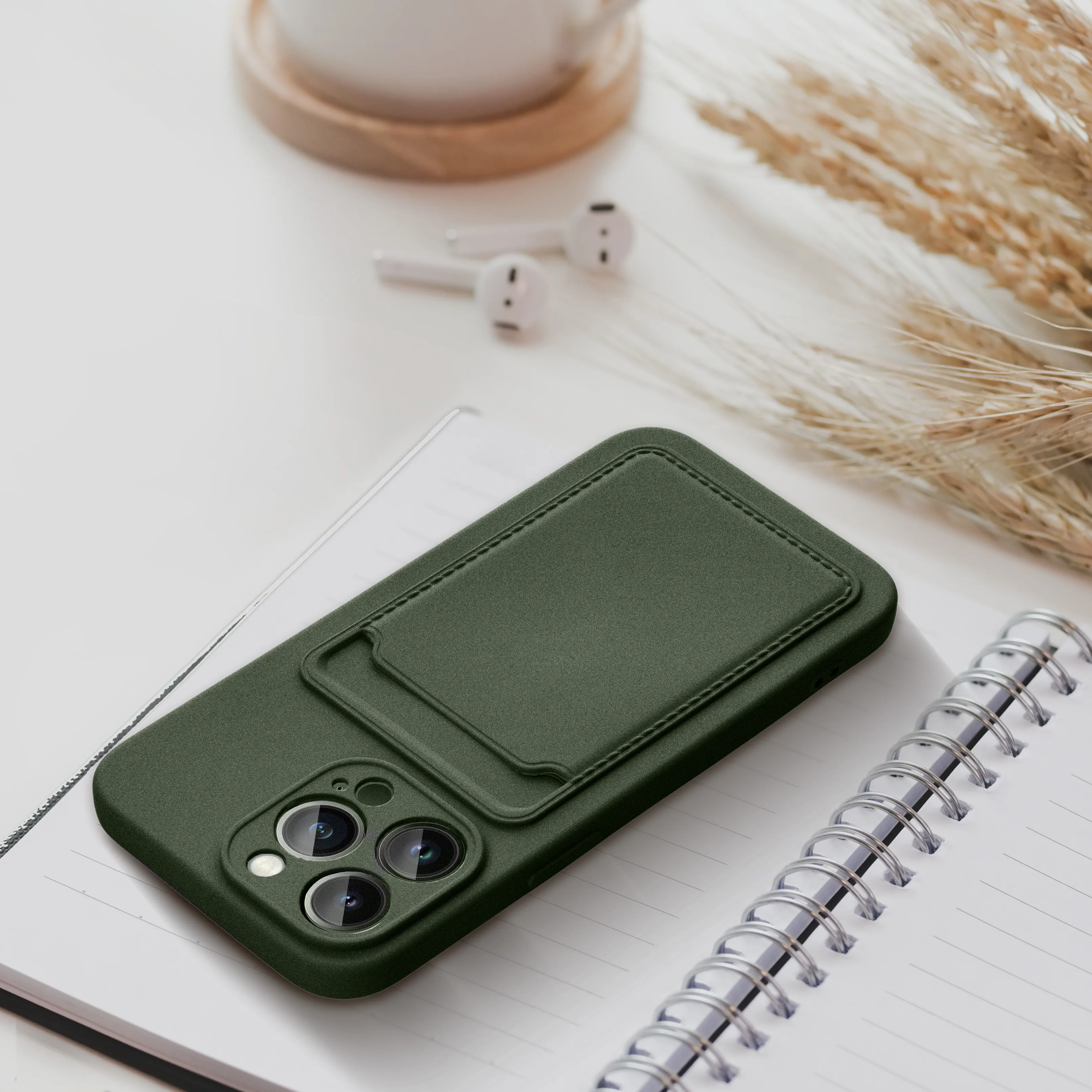 Case passend für Xiaomi Redmi 12 4G Card Case zielony