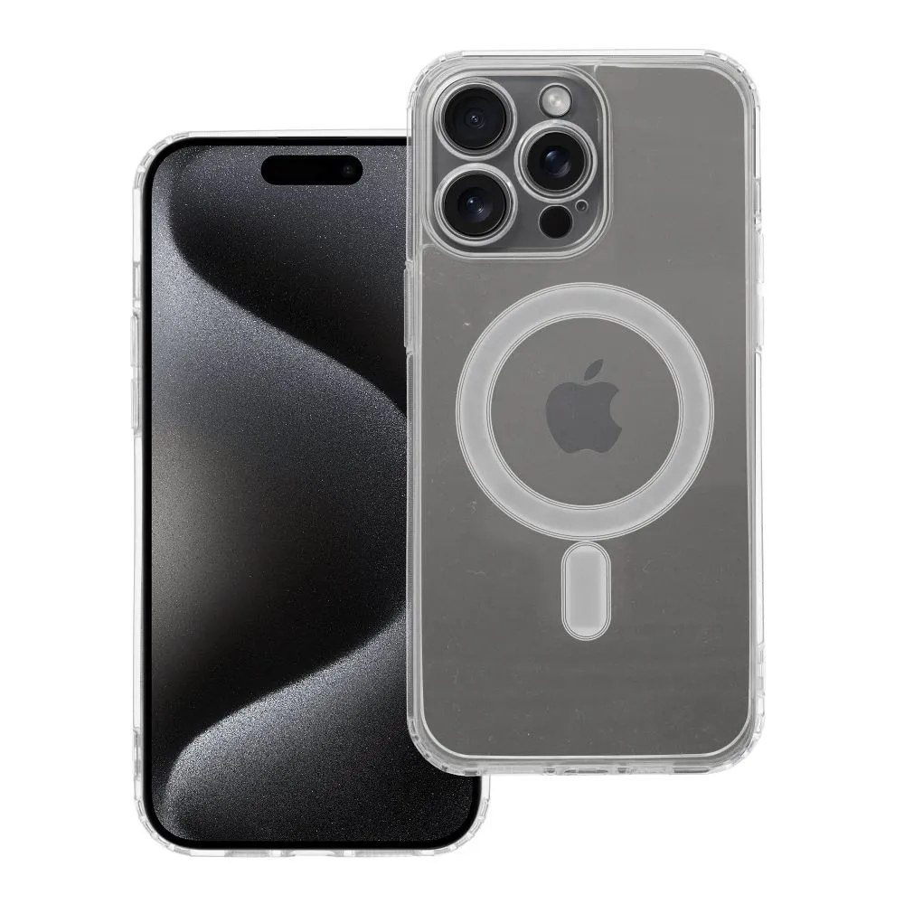 Case passend für iPhone 15 PRO MAX Clear Mag Cover (STR / CAMERA PROTECTION) kompatibel mit MagSafe transparent
