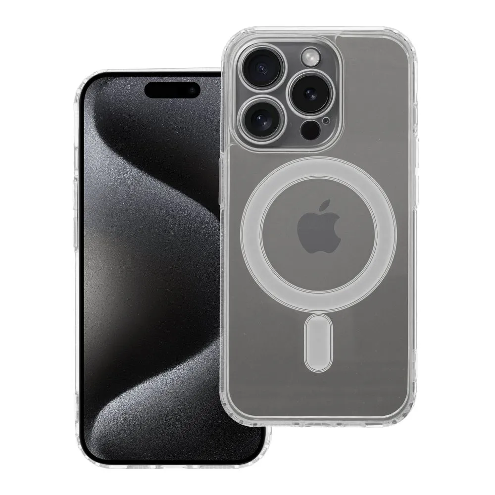 Case passend für iPhone 15 PRO Clear Mag Cover (STR / CAMERA PROTECTION) kompatibel mit MagSafe transparent