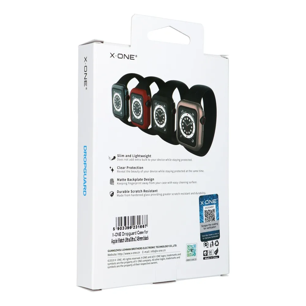 X-ONE Dropguard Handyhülle - passend für Apple Watch Ultra/Ultra2/Ultra3 49mm schwarz