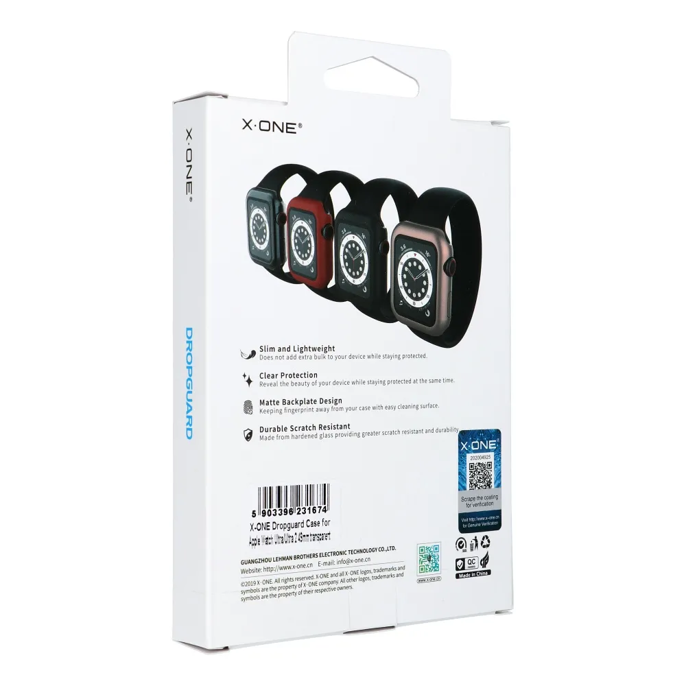 X-ONE Dropguard Handyhülle - passend für Apple Watch Ultra/Ultra2/Ultra3 49mm transparent