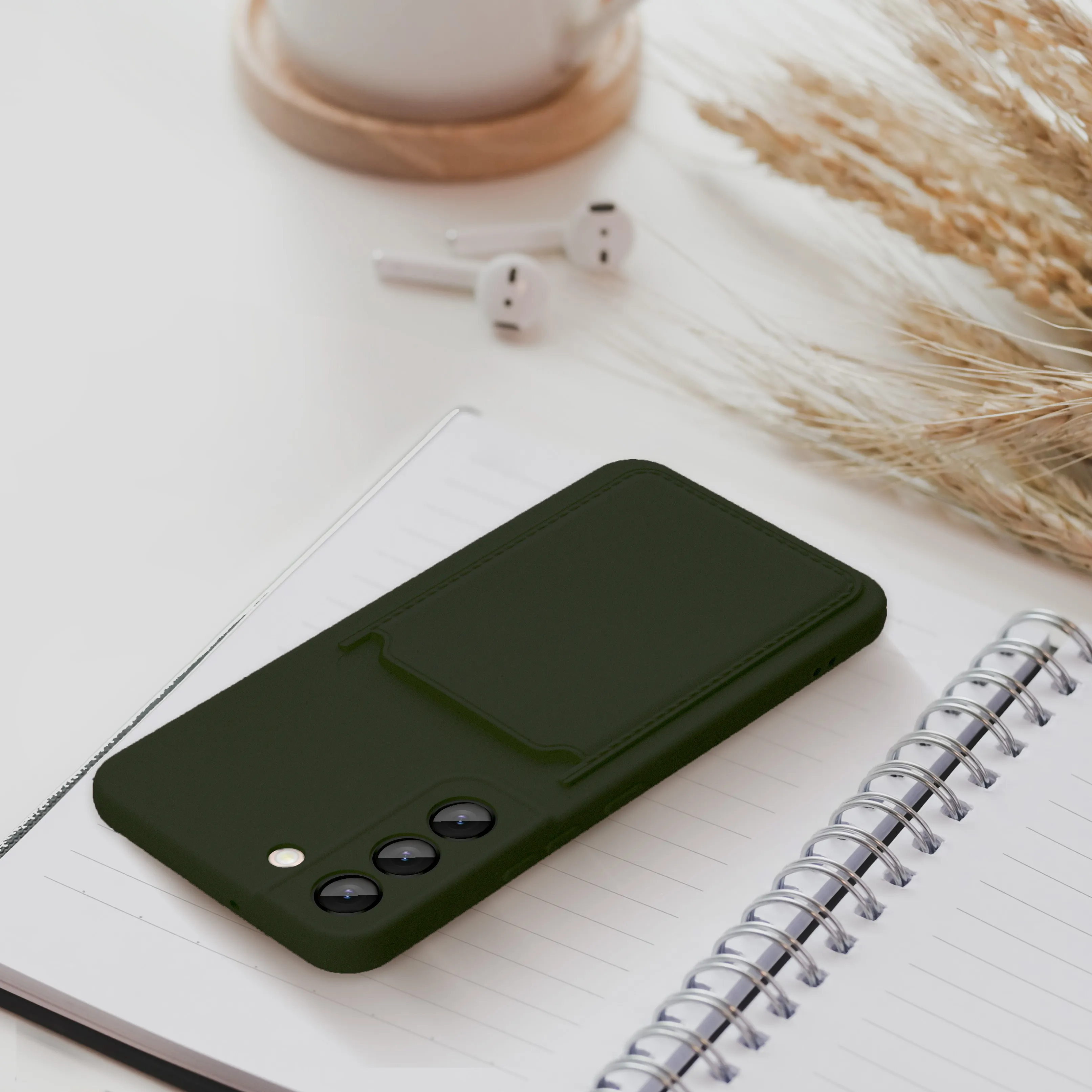 Case passend für Samsung S24 PLUS Card Case zielony