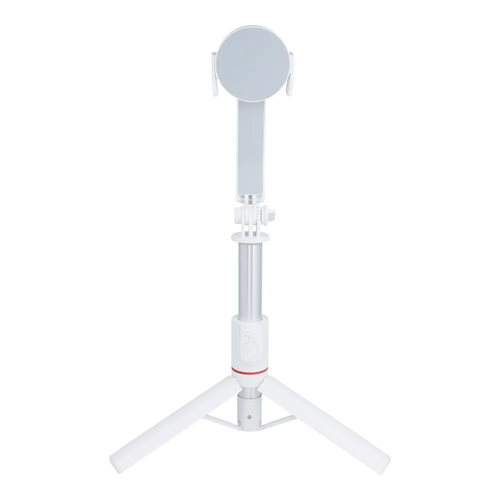 Kit / Selfie-Halter mit Bluetooth-Stativ-Fernbedienung kompatibel mit MagSafe SSTR-C09 weiß