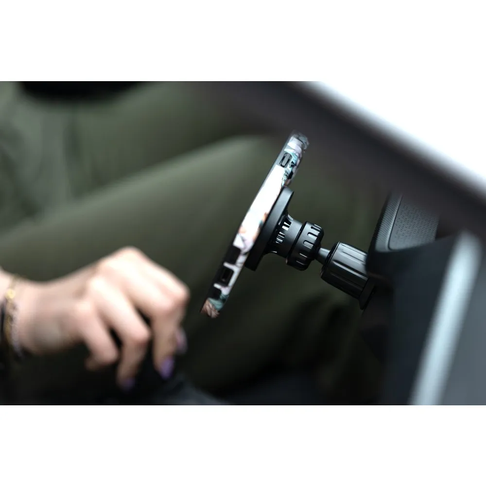 FORCELL F-Grip PrecisionX Autohalter passend für Windschutzscheibe/Bord/Gitter kompatibel mit MagSafe schwarz
