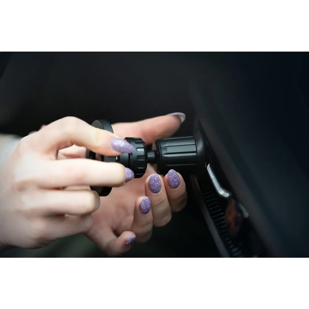 FORCELL F-Grip PrecisionX Autohalter passend für Windschutzscheibe/Bord/Gitter kompatibel mit MagSafe schwarz
