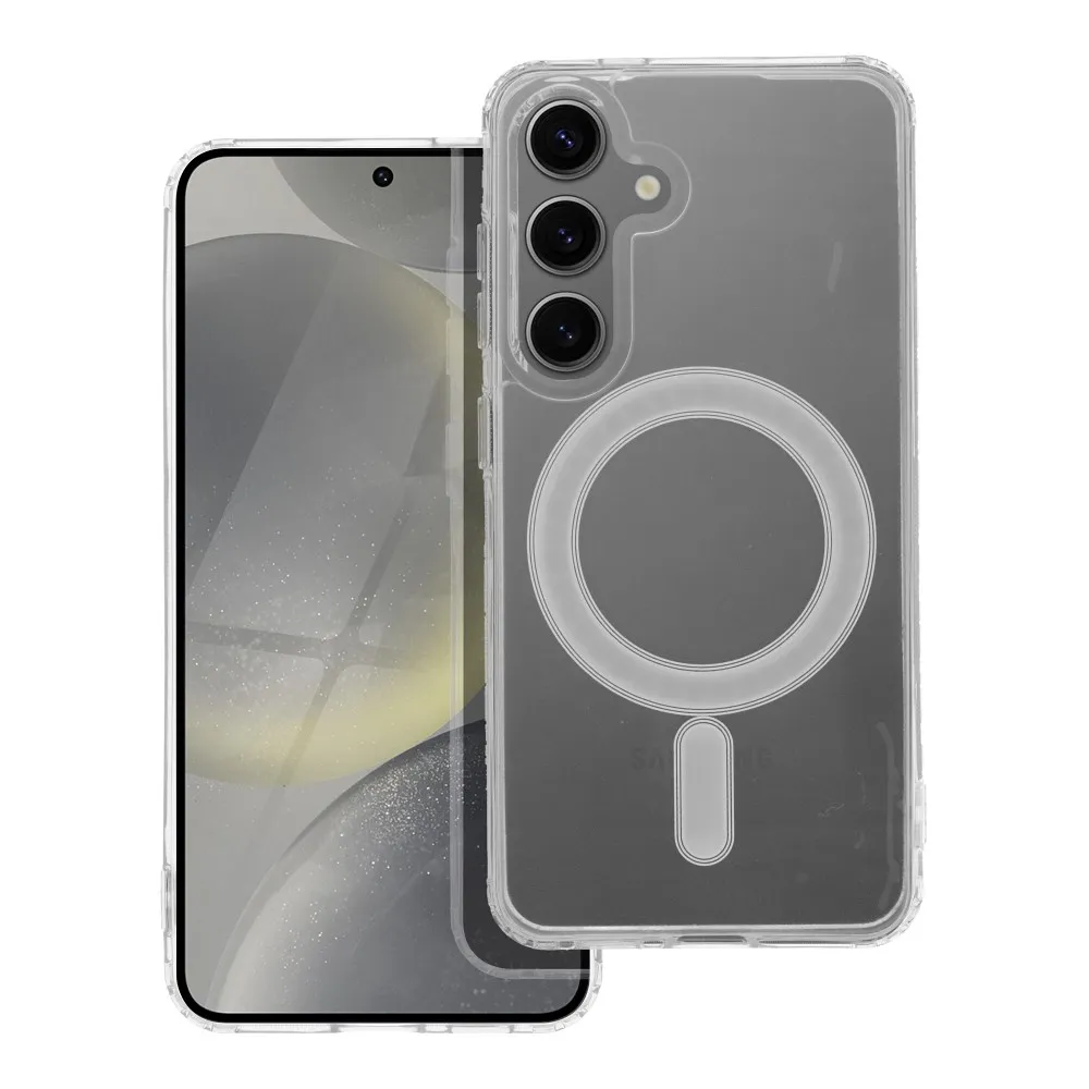 Case passend für Samsung S24 Clear Mag Cover (STR) kompatibel mit MagSafe transparent