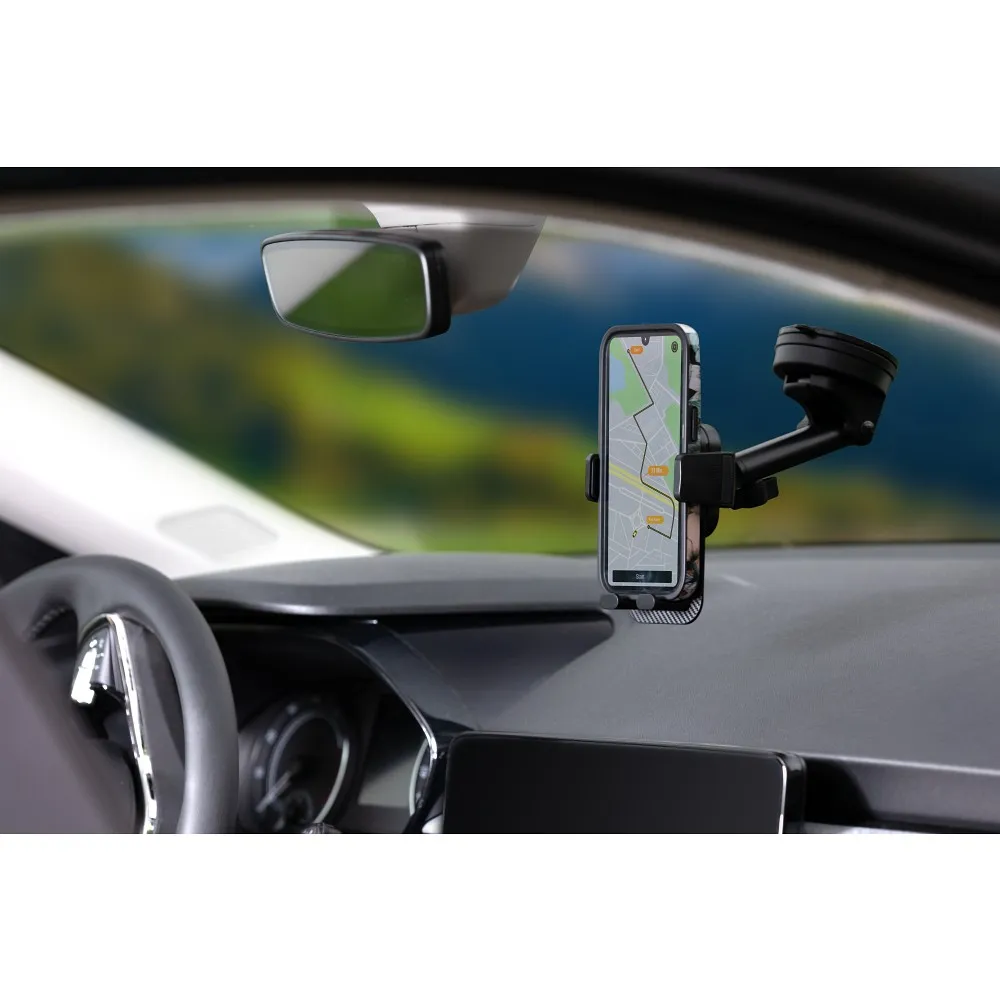 FORCELL F-Grip Guardian Autohalter passend für Windschutzscheibe/Bord schwarz