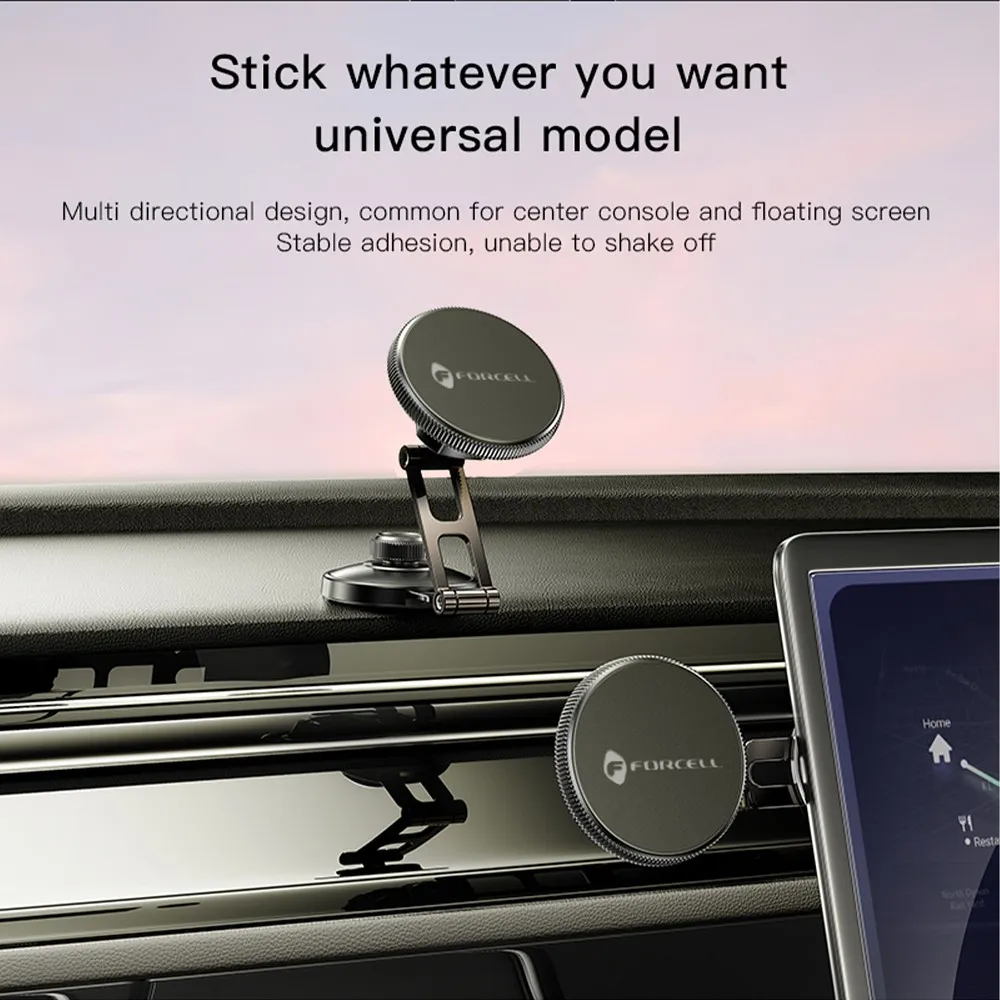 FORCELL F-Grip IronSecure Autofenster-/Bordhalterung kompatibel mit MagSafe schwarz