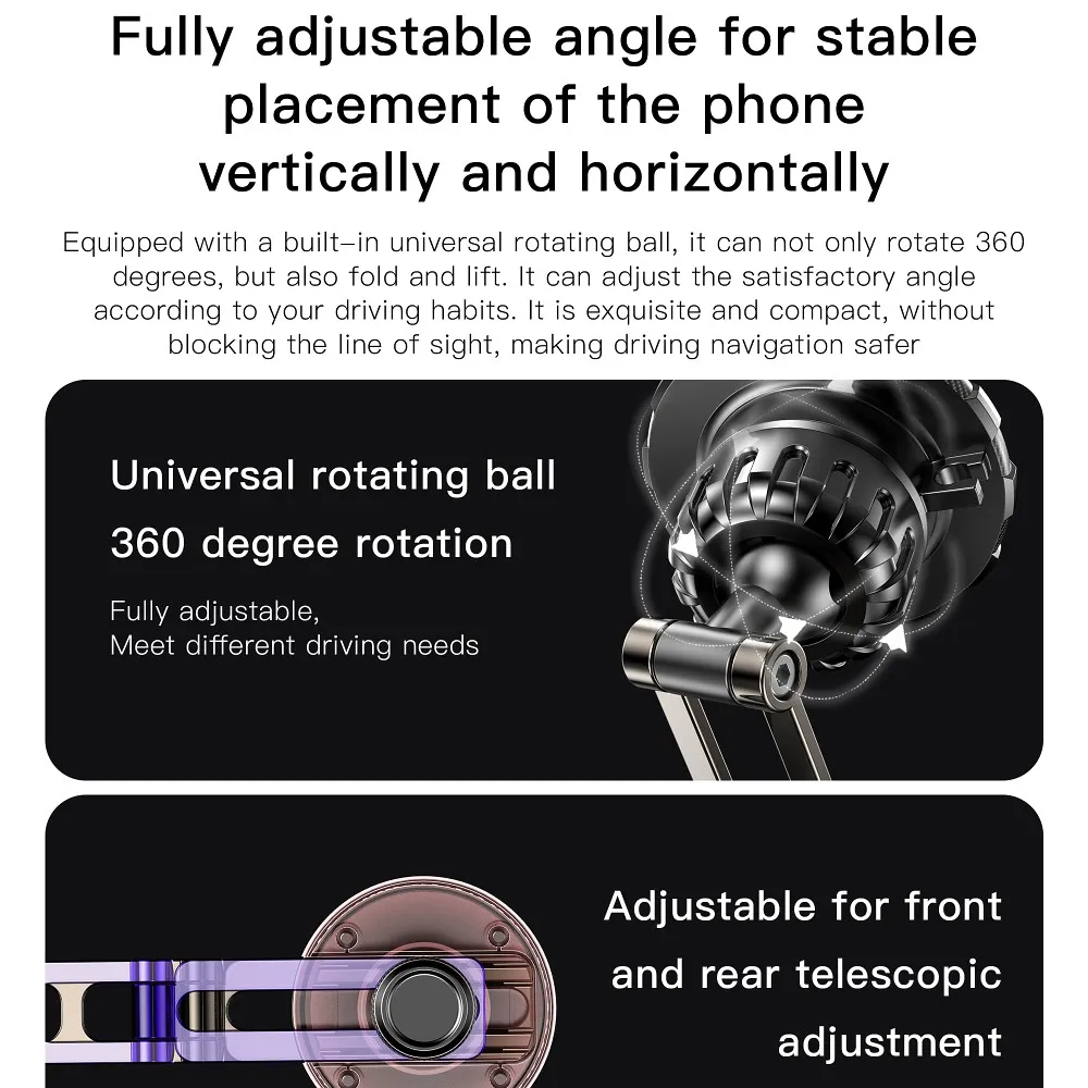 FORCELL F-Grip IronSecure Autohalter passend für Windschutzscheibe/Platte magnetisch schwarz