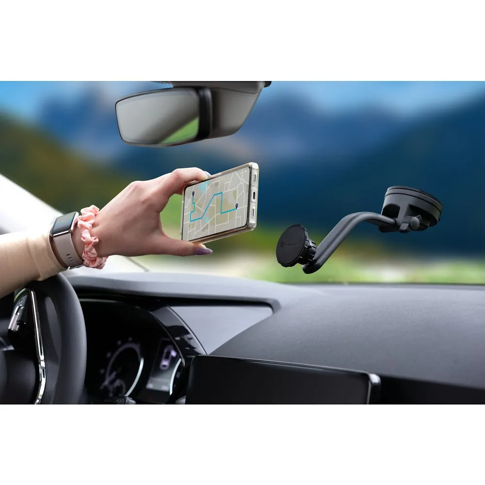 FORCELL F-Grip MagFlex Autohalter passend für Windschutzscheibe/Bord/Gitter magnetisch schwarz