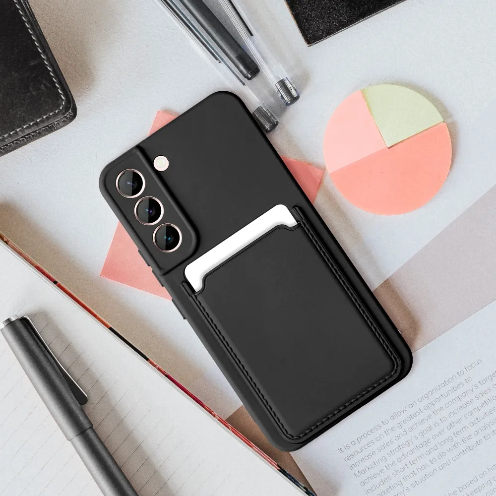 Case passend für Samsung A35 5G Card Case czarny