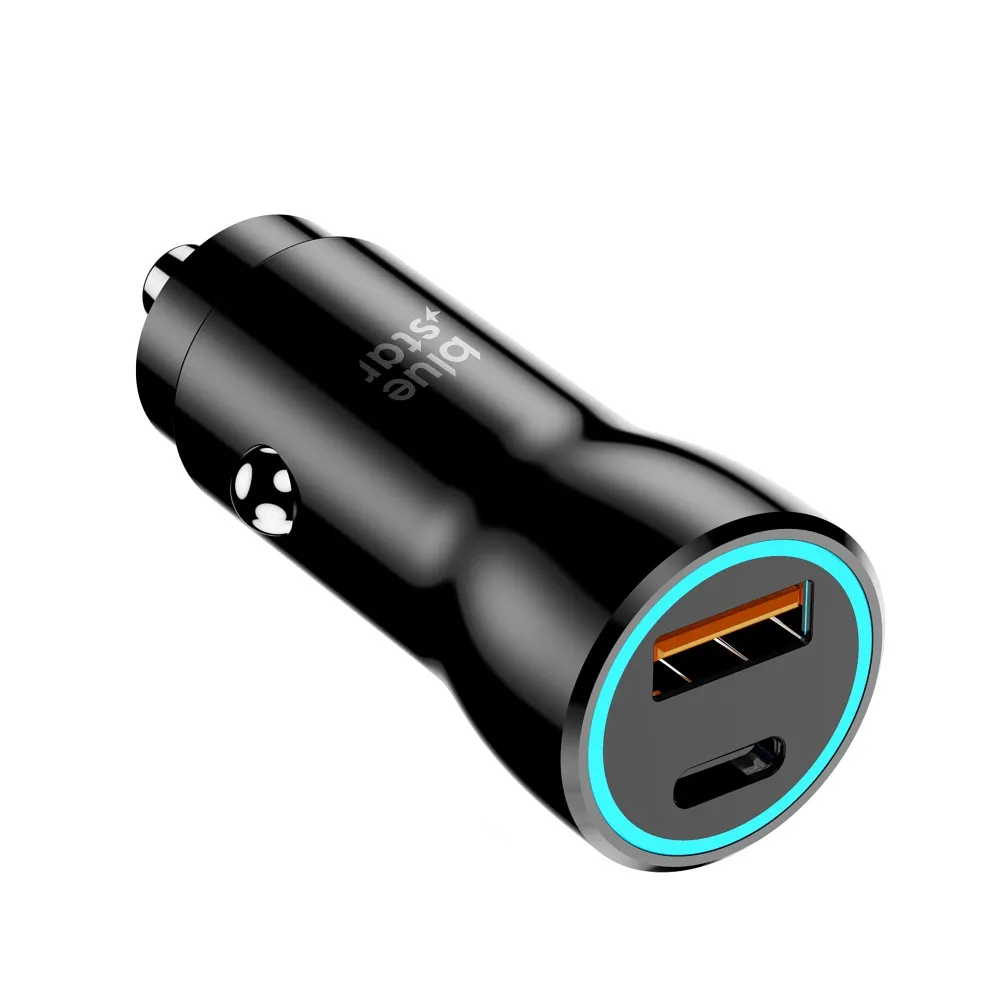 Blue Star 25W Autoladegerät (PD, QC 3.0, AFC, PPS) mit USB-C-Anschluss
