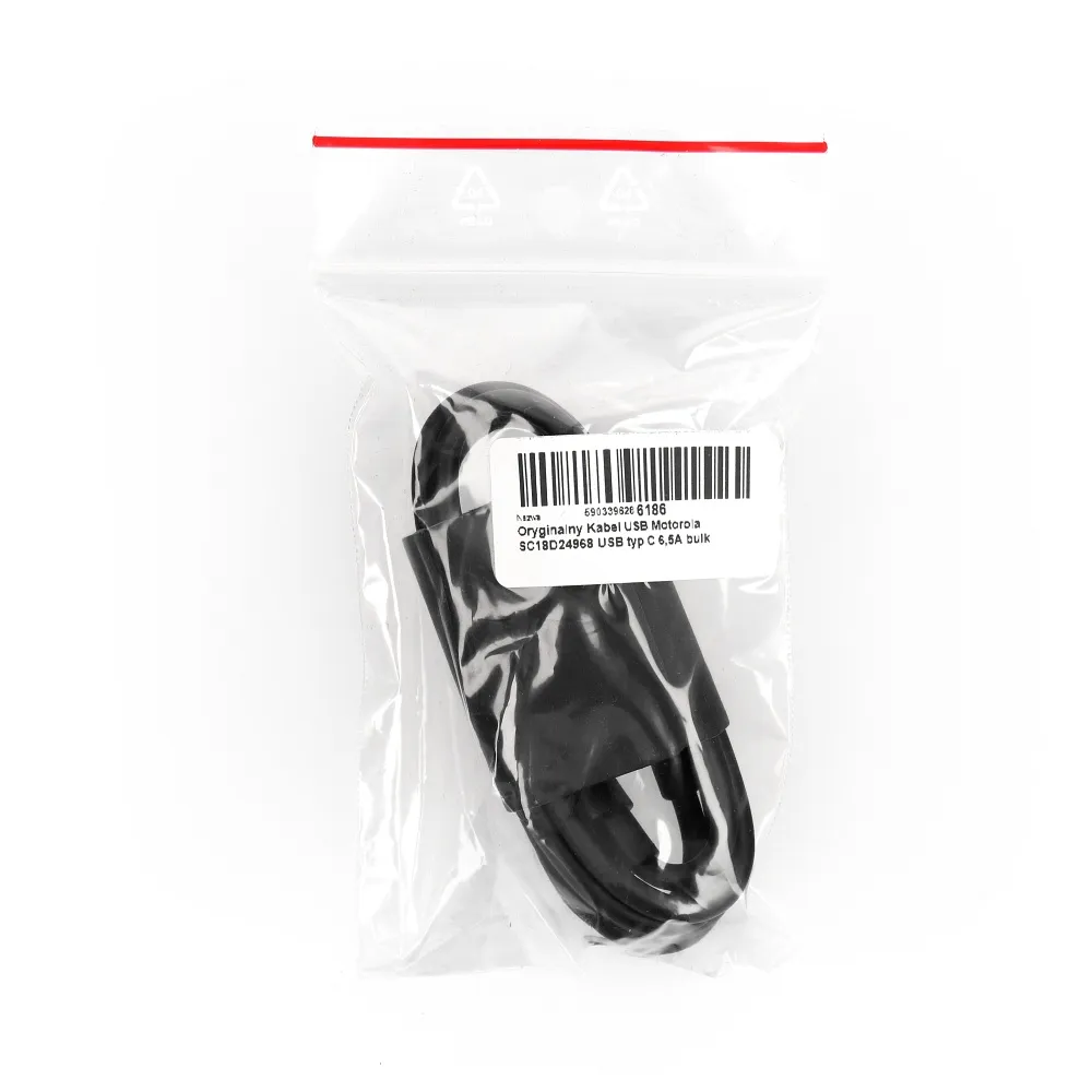 MOTOROLA Original-Kabel Typ C auf Typ C 6,5A SC18D24968 1 m bulk schwarz