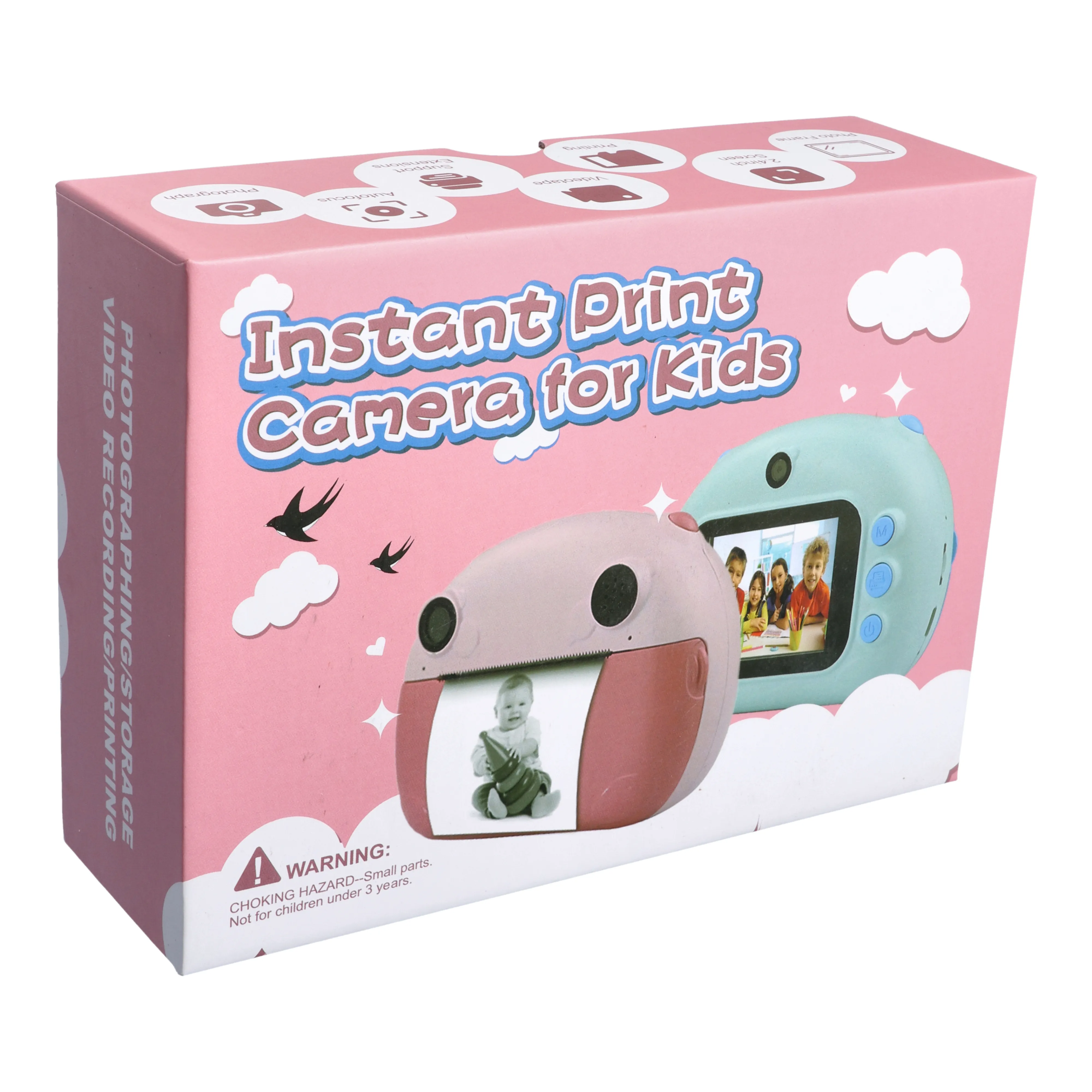 Kinderkamera mit Drucker KDC-0013B rosa