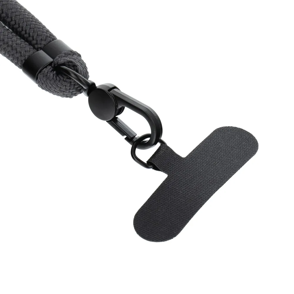 SWING (8mm) Telefonanhänger mit verstellbarer Länge / Kordellänge 165cm (max 82,5cm in der Schlaufe) / passend für Schulter oder Hals - grau