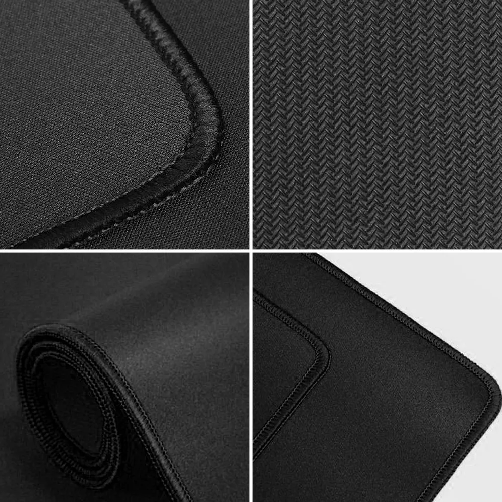 Gaming Maus- und Tastaturpad 1200 x 600 x 2 mm schwarz mit Saum