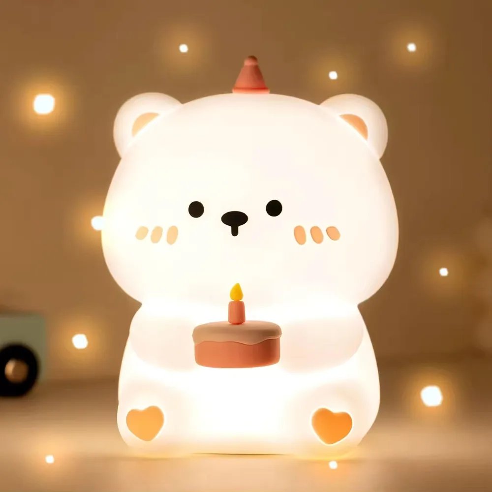 Art Deco Touch Geburtstag Teddybär Nachtlicht