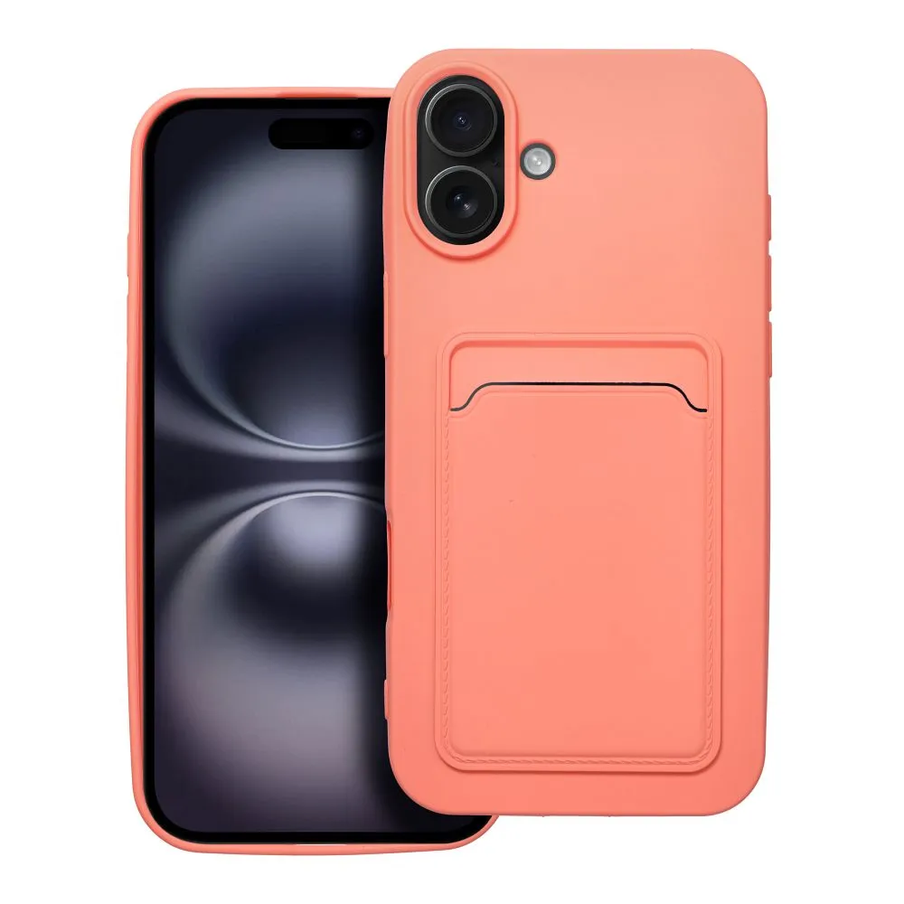 Case passend für iPhone 16 PLUS Card Case pink