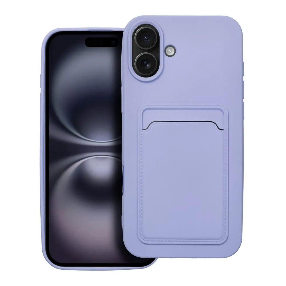 Case passend für iPhone 16 PLUS Card Case purple