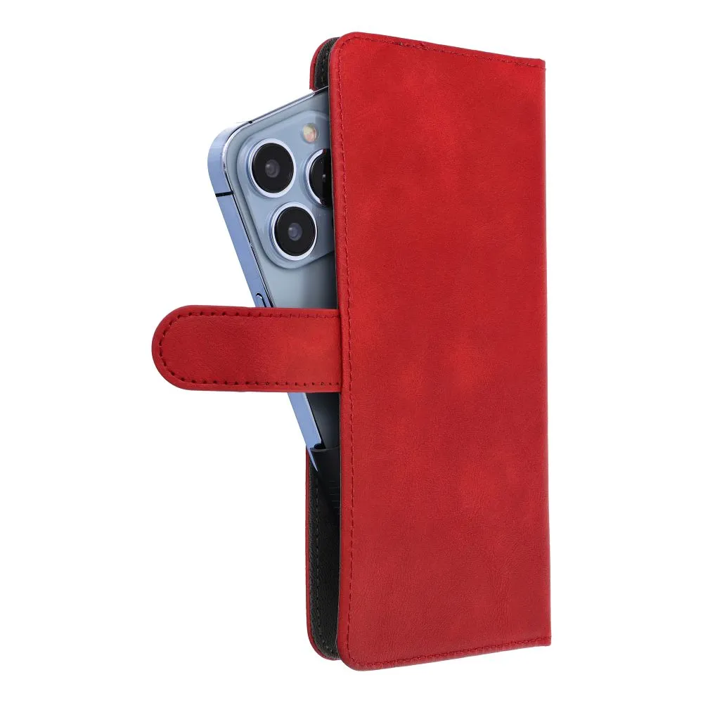 COMMON Book Universalholster Größe XL passend für SAMSUNG A12 / A13 4G / A34 5G / A02s / XIAOMI Redmi 12 4G / 12C / NOTE 12 4G / 12 PRO 5G OPPO A53s / A72 / A92 rot