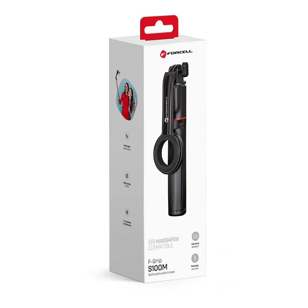 FORCELL F-GRIP MagSelfie S100M Selfie-Halter mit drahtloser Fernbedienung schwarz